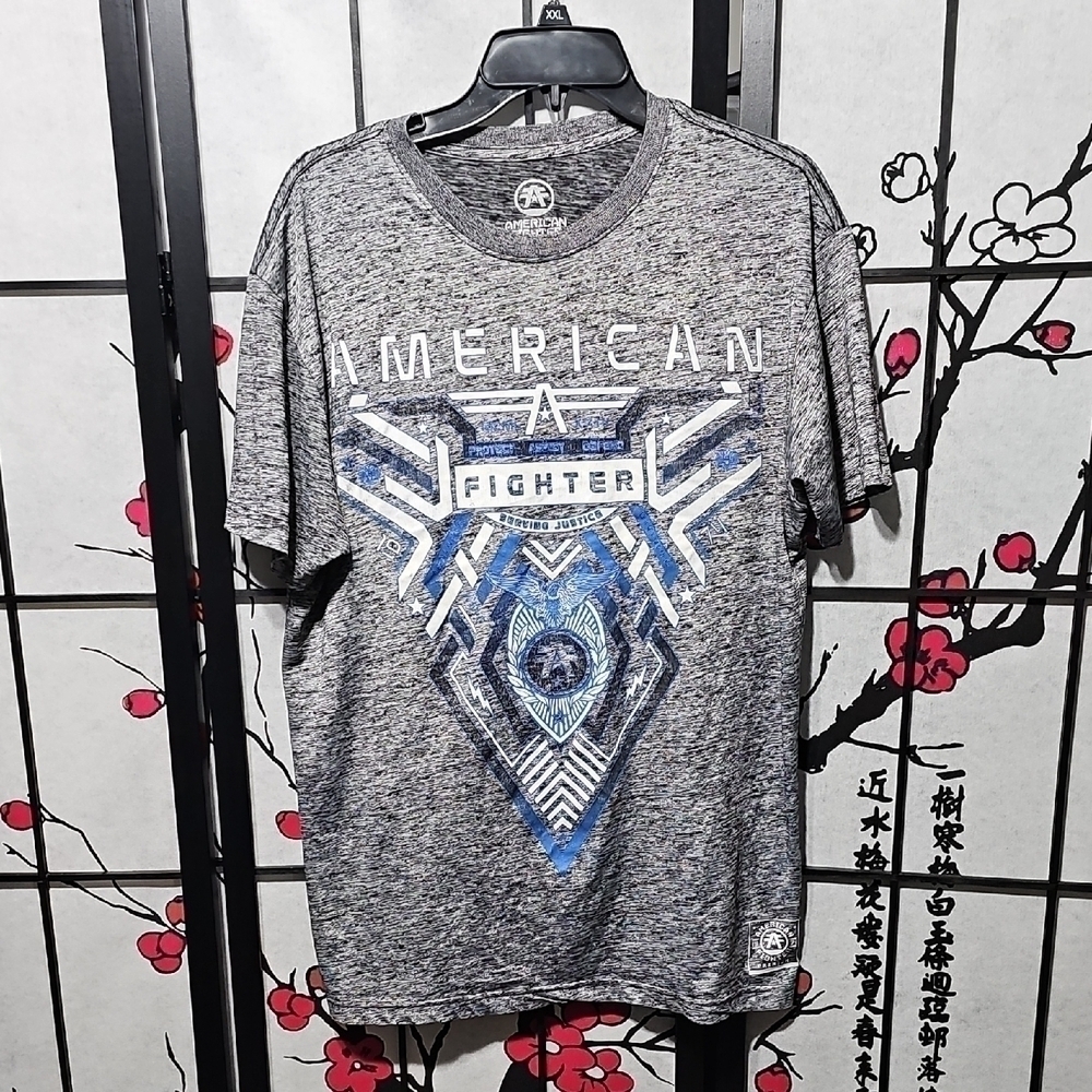 American Fighter Gray Graphic T-Shirt Large